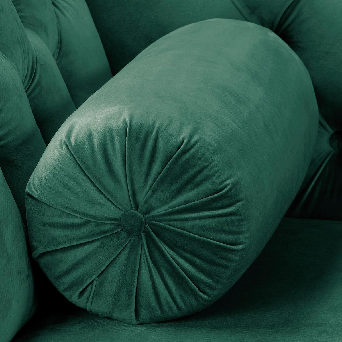 Récamiere Pako Grün B: 185cm - Braun/Grün, Design, Textil (185/93/75cm) - Livetastic