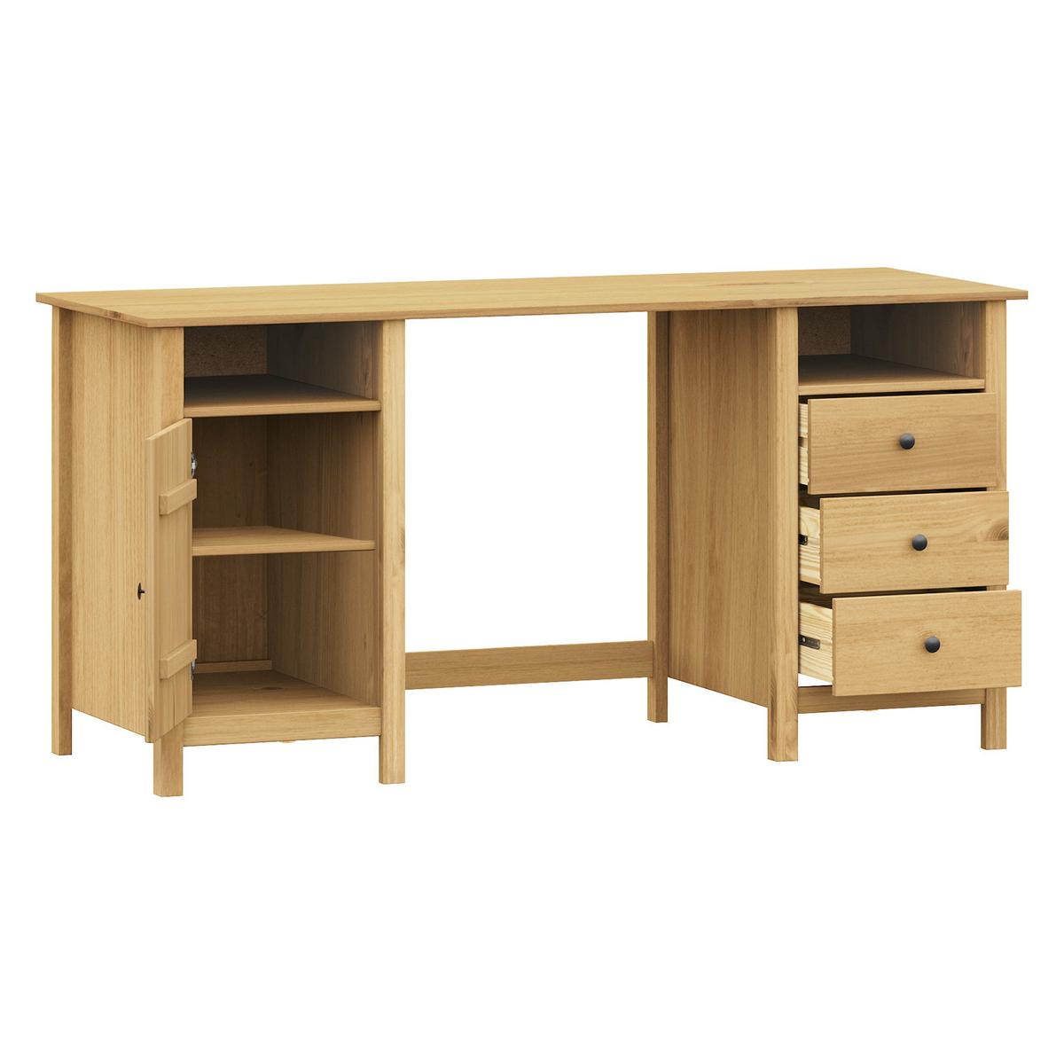 SCHREIBTISCH SCHREIBTISCH 150X54 CM KIEFER - Naturfarben/Honig, Basics, Holz (150/54/74cm) - Livetastic