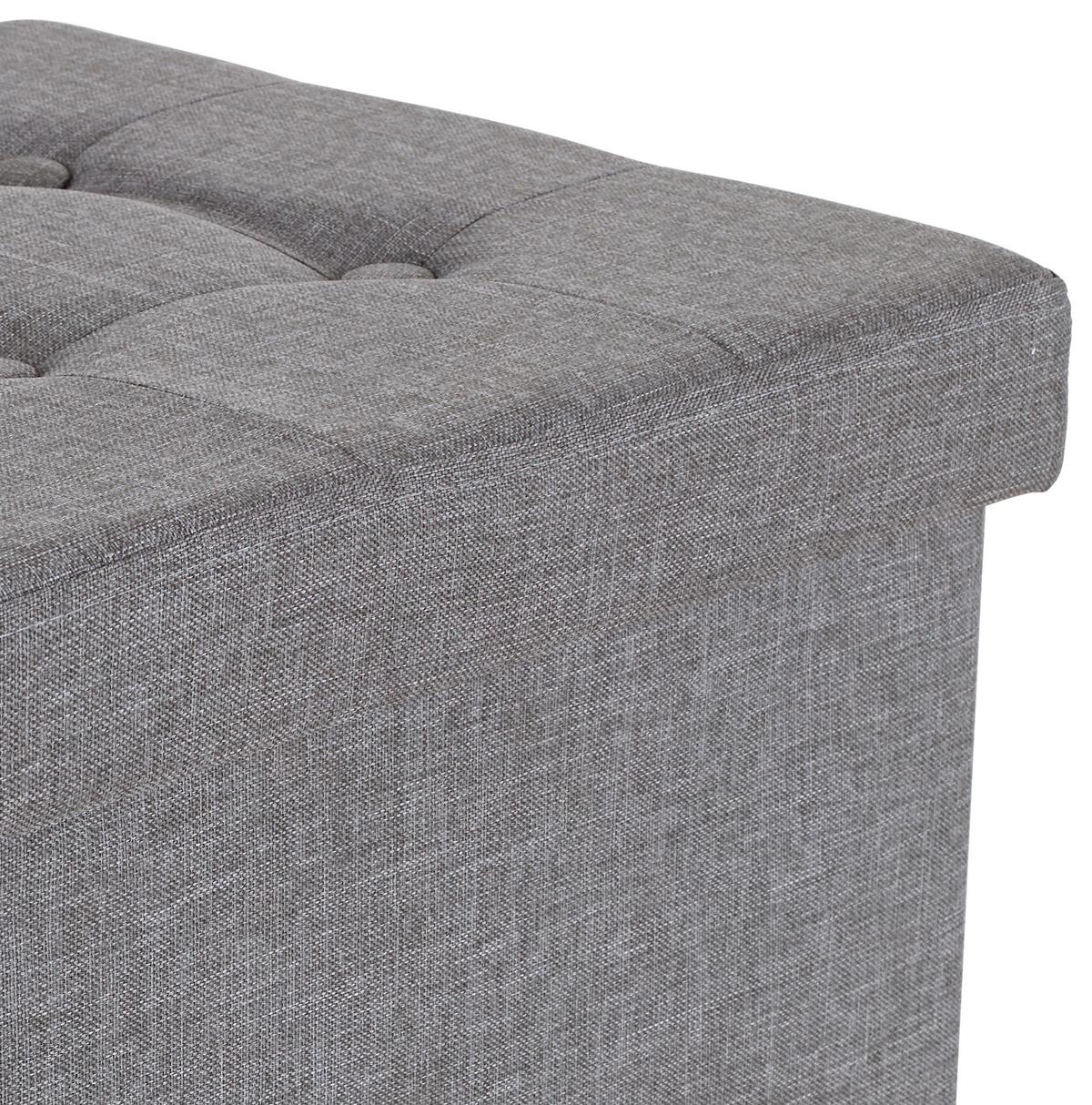Skládací taburet Franz, šedý - šedá, Moderní, kompozitní dřevo/textil (38/38/38cm) - Based