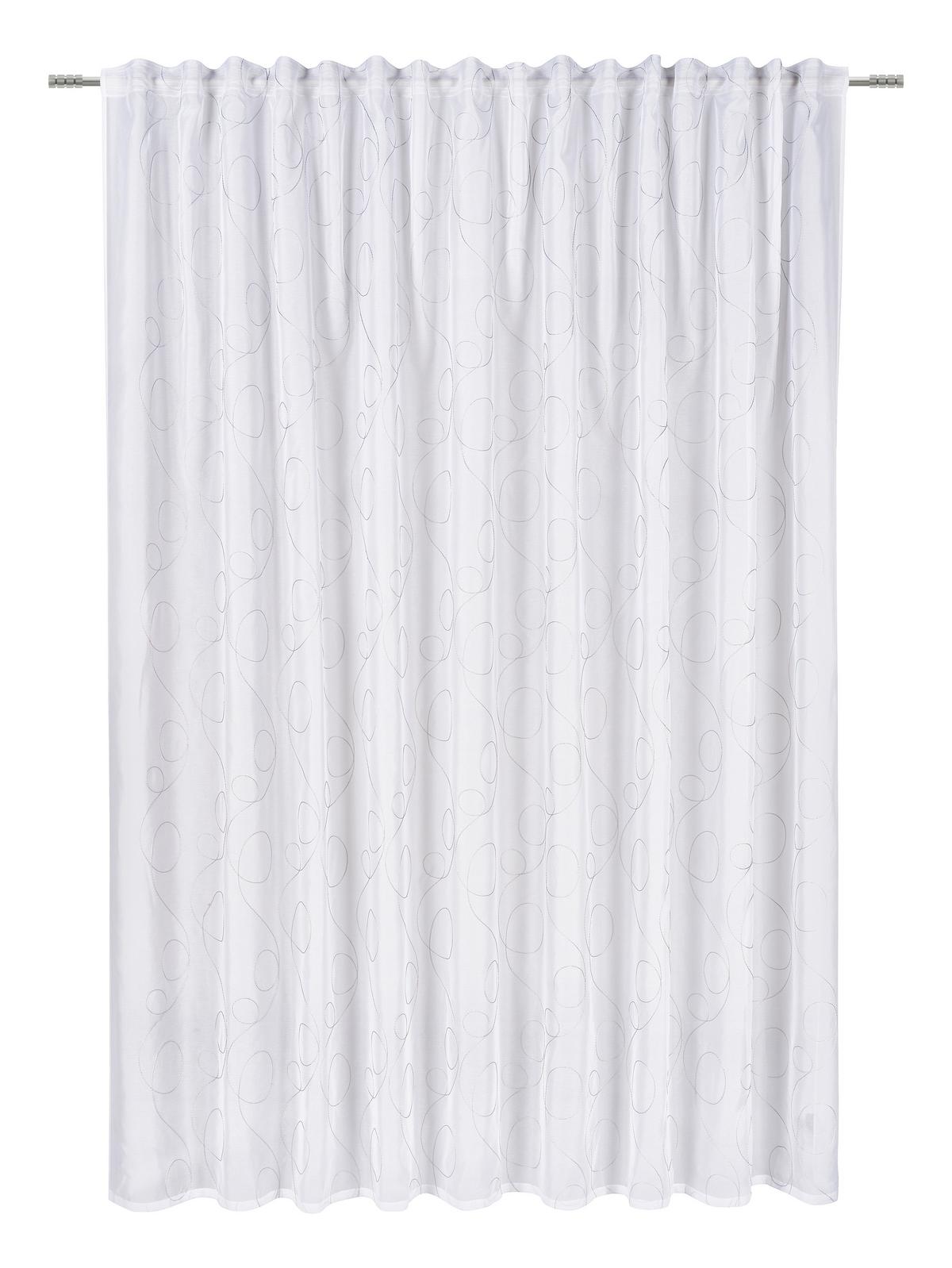 Kusová záclona Marion Store 3, 300/255cm - bílá/antracitová, Moderní, textil (300/255cm) - Modern Living