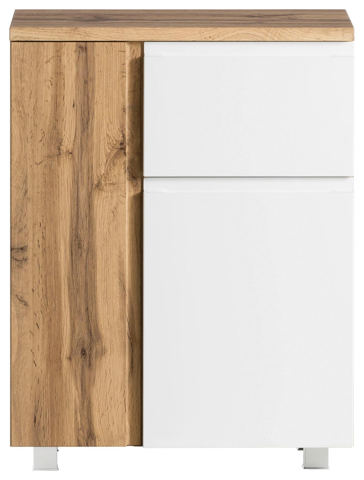 Hängeschrank Varese BxH: 65 79cm Weiß/Wotaneiche Dekor - Eiche Wotan/Weiß, MODERN, Holzwerkstoff (65/79/35cm) - Held