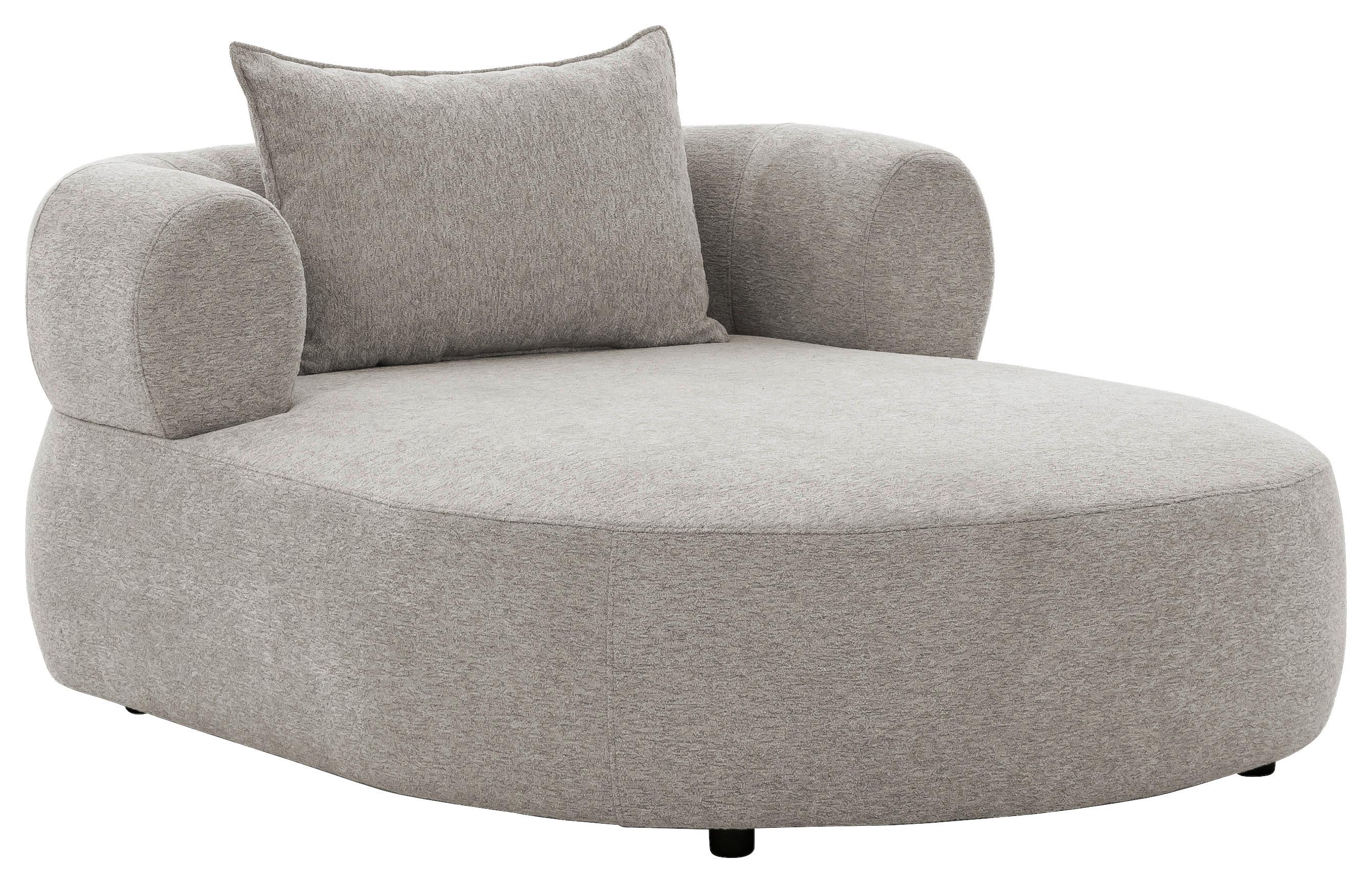 XXL-Sessel Ferro Hellgrau B: 122 cm - Hellgrau/Schwarz, Design, Textil (122/76/156cm) - Livetastic