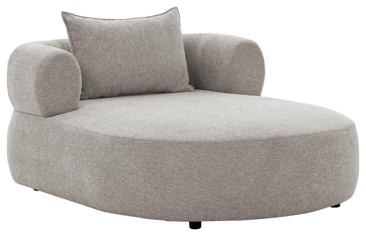 XXL-Sessel Ferro Hellgrau B: 122 cm - Hellgrau/Schwarz, Design, Textil (122/76/156cm) - Livetastic