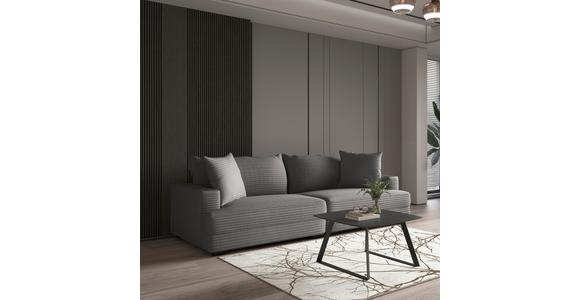 Megasofa Pelle-Megasofa - Wengefarben/Anthrazit, Trend, Textil (261/124cm) - Luca Bessoni