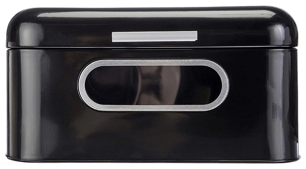 Brotkasten Echtwerk Brotkasten - Schwarz, Design, Metall (30/20/16,5cm) - Echtwerk