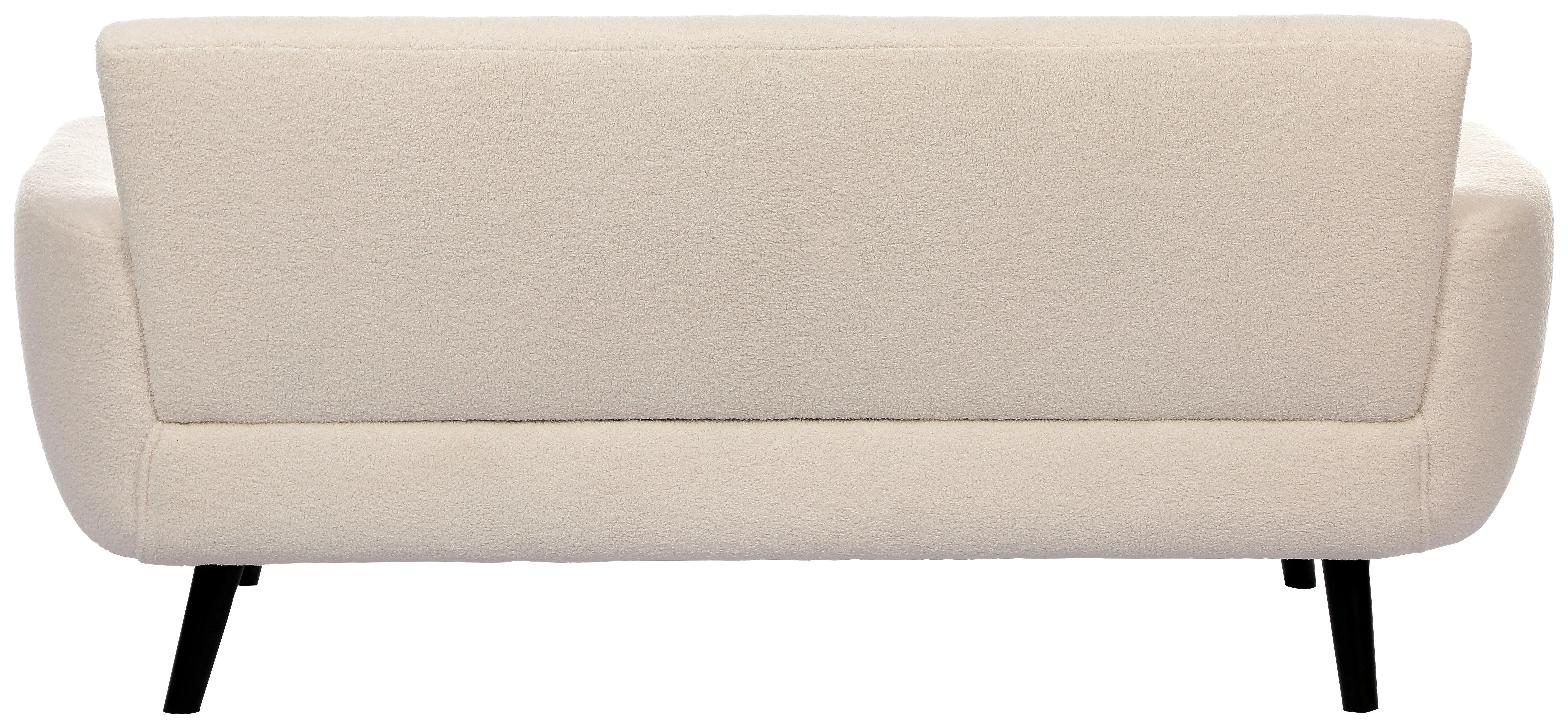 Ecksofa Stockholm Teddy Weiß, B: 183 cm - Schwarz/Weiß, MODERN, Holz/Textil (183/82/82cm)