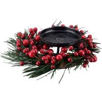 Kerzenhalter Ariana - Rot/Schwarz, KONVENTIONELL, Naturmaterialien/Kunststoff - Luca Bessoni