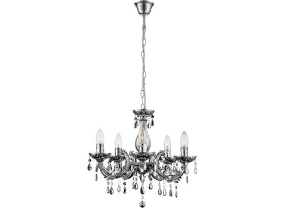 Hängeleuchte Lexi - Chromfarben, KONVENTIONELL, Kunststoff/Metall (128cm) - Ombra Hängeleuchte Lexi - Chromfarben, KONVENTIONELL, Kunststoff/Metall (128cm) - Ombra