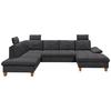 Wohnlandschaft Ascot Anthrazit U: 220x324x170 cm - Eichefarben/Anthrazit, KONVENTIONELL, Textil (220/324/170cm) - MID.YOU