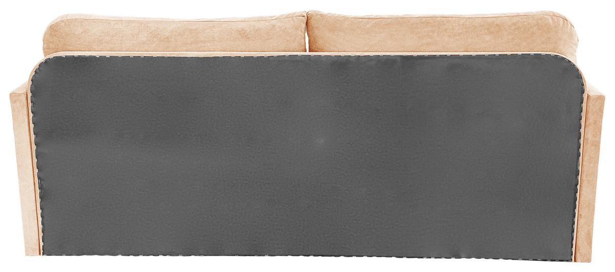 Schlafsofa Mit Bettkasten Milan Aprikose B: 203 Cm - Aprikose/Schwarz, Design, Textil (203/77/86cm) - MID.YOU