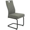 Schwingstuhl Finni Webstoff Grau Federkern - Schwarz/Grau, KONVENTIONELL, Textil/Metall (44/98/60cm)