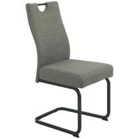 Schwingstuhl Finni Webstoff Grau Federkern - Schwarz/Grau, KONVENTIONELL, Textil/Metall (44/98/60cm)
