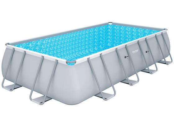 Stahlrahmenpoolset Power Steel Rectangular 488 X 244 X 122 cm - Grau, Kunststoff/Metall (488/244/122cm) - Bestway Stahlrahmenpoolset Power Steel Rectangular 488 X 244 X 122 cm - Grau, Kunststoff/Metall (488/244/122cm) - Bestway