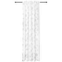 Fertigvorhang Ösen Snowflake 140x245 Cm Silber/weiß - Silberfarben/Weiß, MODERN, Textil (140/245cm) - Luca Bessoni