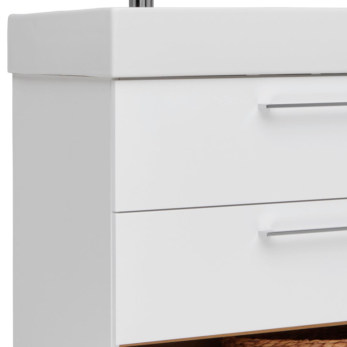 SKŘÍŇKA POD UMYVADLO MURA I WBU 100ST - bílá/barvy chromu, Moderní, kov/kompozitní dřevo (100/90/46,5cm)