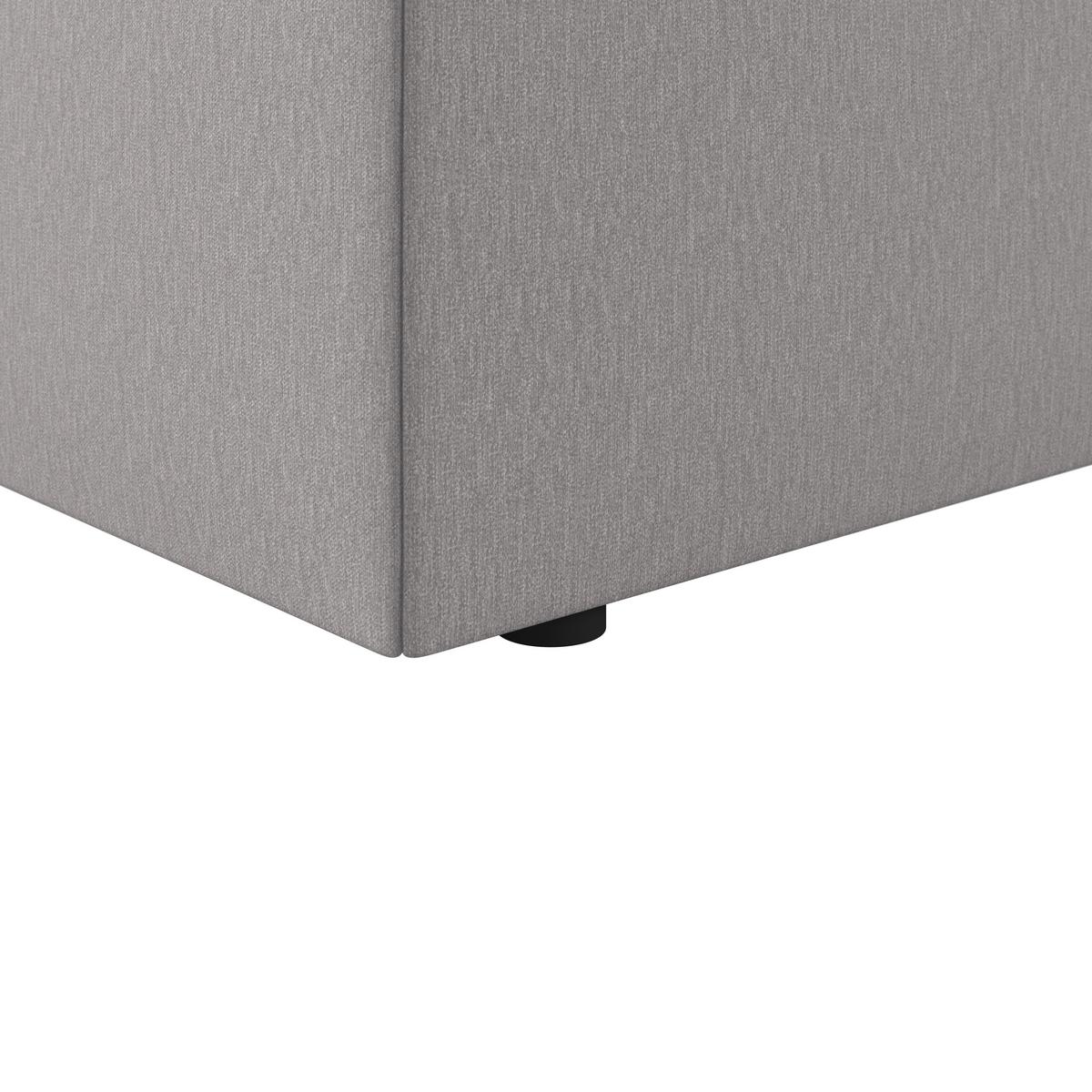 Boxspringová postel POLO 90x200, šEDá - šedá/černá, Moderní, dřevo/textil (90/200cm) - Bessagi Home