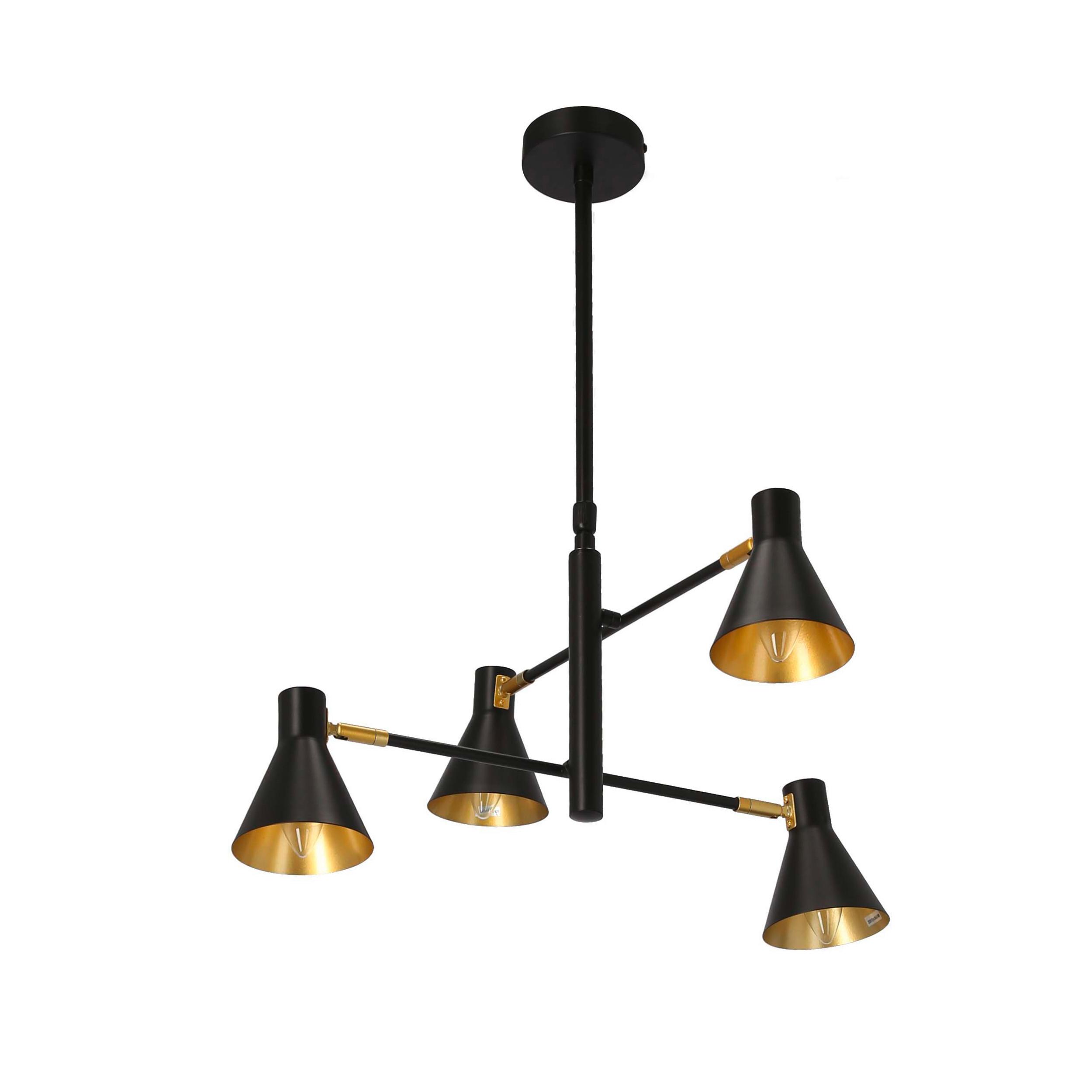 Hängeleuchte 34-72689 - Schwarz, Basics, Metall (54/54/89cm)