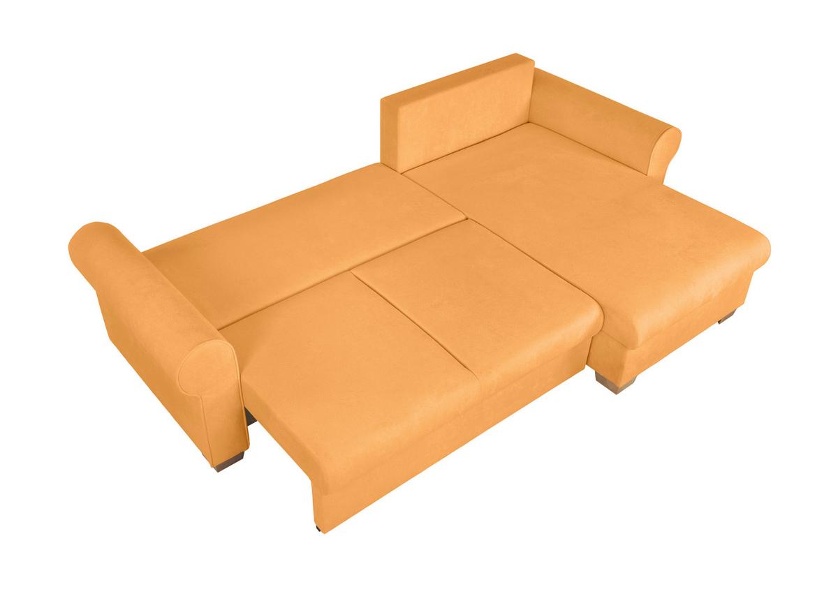 Ecksofa Arles, Gelb 35 S: 266x161 Cm - Gelb/Buchefarben, Design, Textil (266/161cm) - MID.YOU