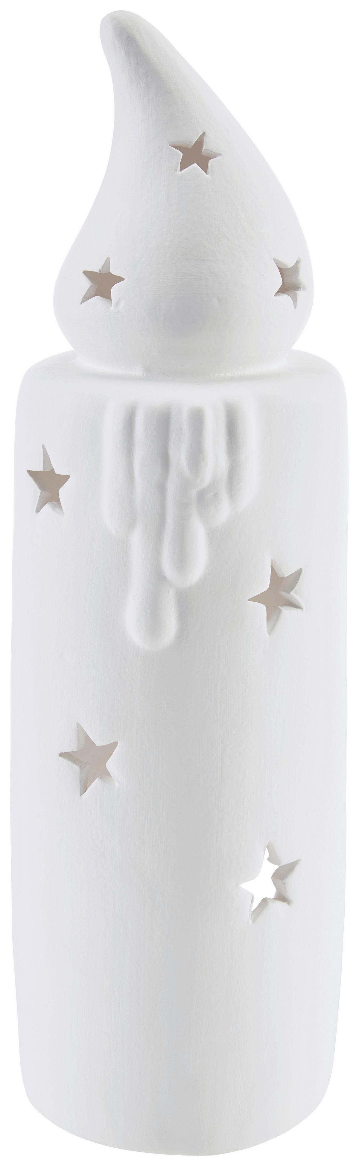 Kerzenhalter Dalyan Keramik Weiß Matt - Weiß, KONVENTIONELL, Keramik (11/40cm) - Luca Bessoni