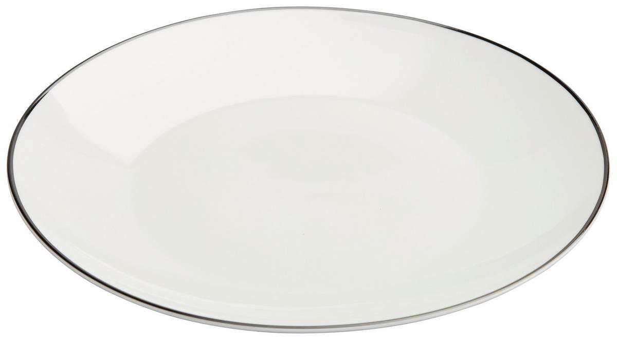 Kombiservice Levi Keramik 6 Personen Geschirr Set Weiß - Schwarz/Weiß, MODERN, Keramik - James Wood