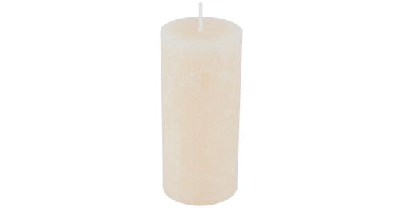 Stumpenkerze Saphira Creme Ø/H: 6,8/15 cm - Creme, Basics (6,8/15cm) - Ondega