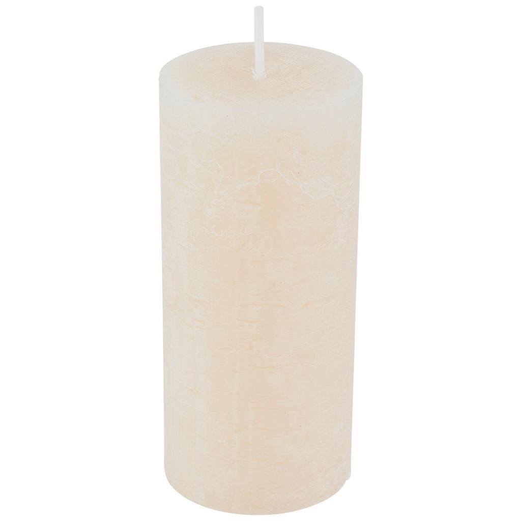 Stumpenkerze Saphira Creme Ø/H: 6,8/15 cm