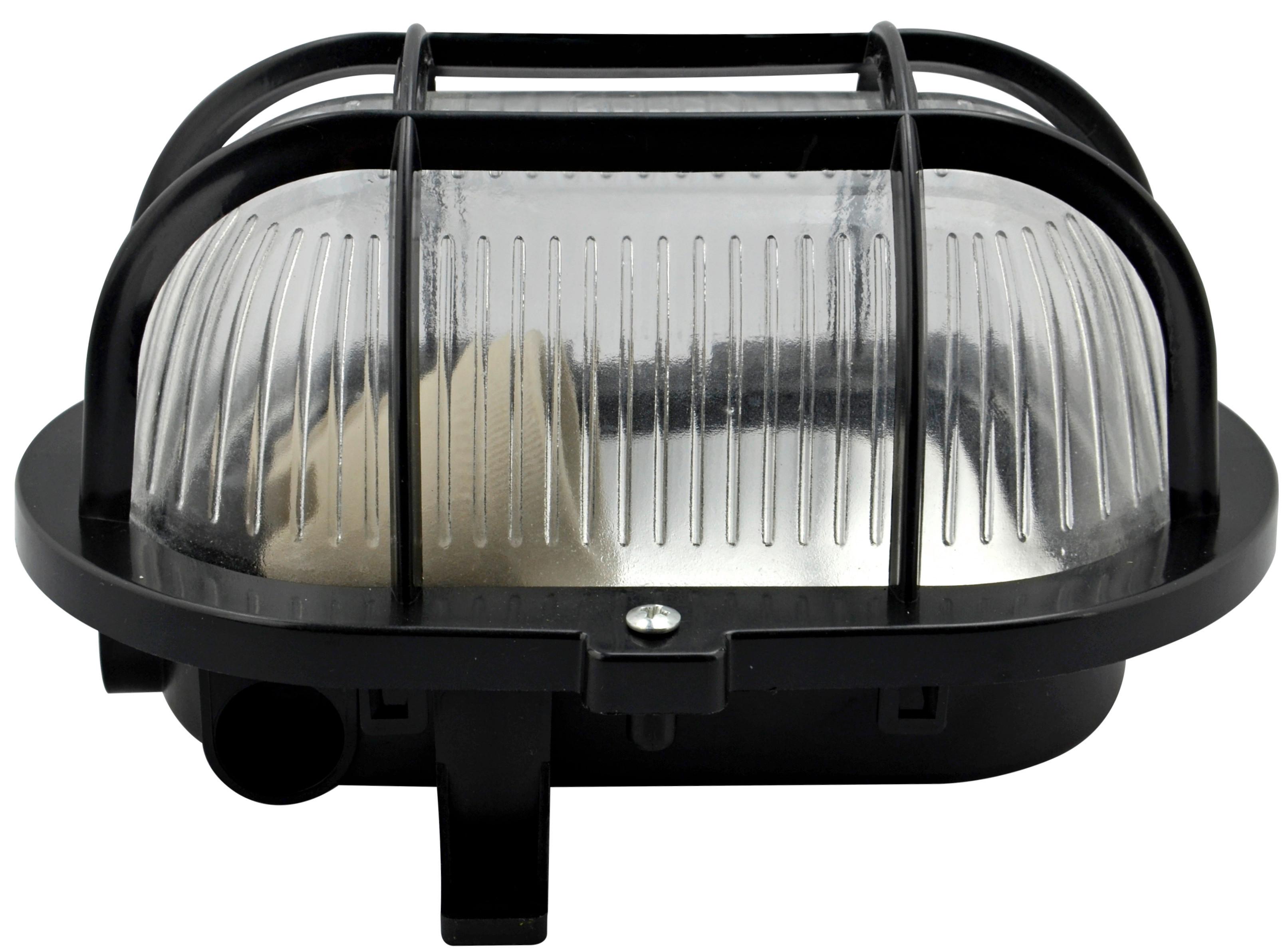 Led-wandleuchte 1-flammig, Für In- Und Outdoor - Schwarz, Basics, Glas/Kunststoff (18.5/12.5/11cm)