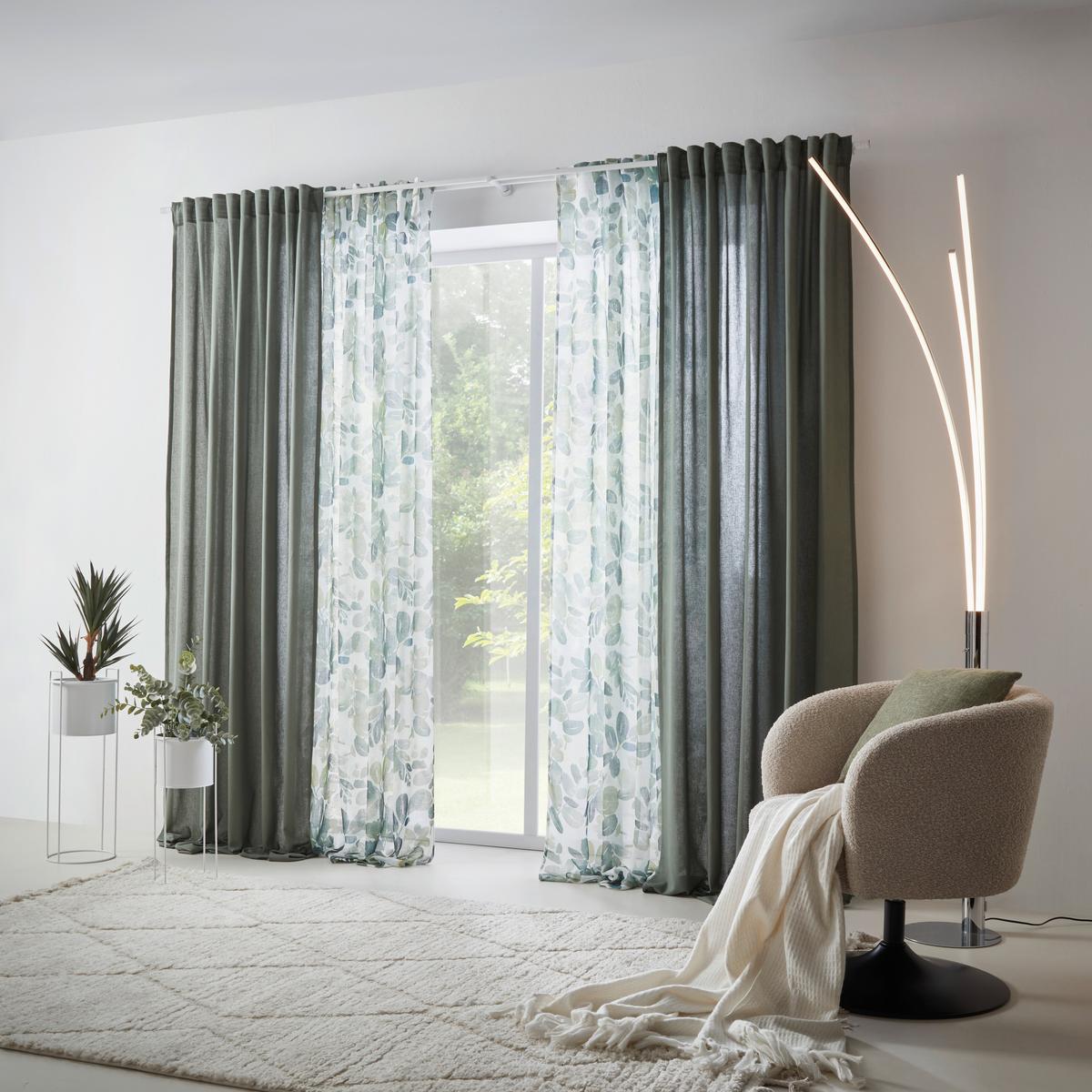 Hotový závěs Sila, 140/255cm, zelená - zelená, Moderní, textil (140/255cm) - Modern Living