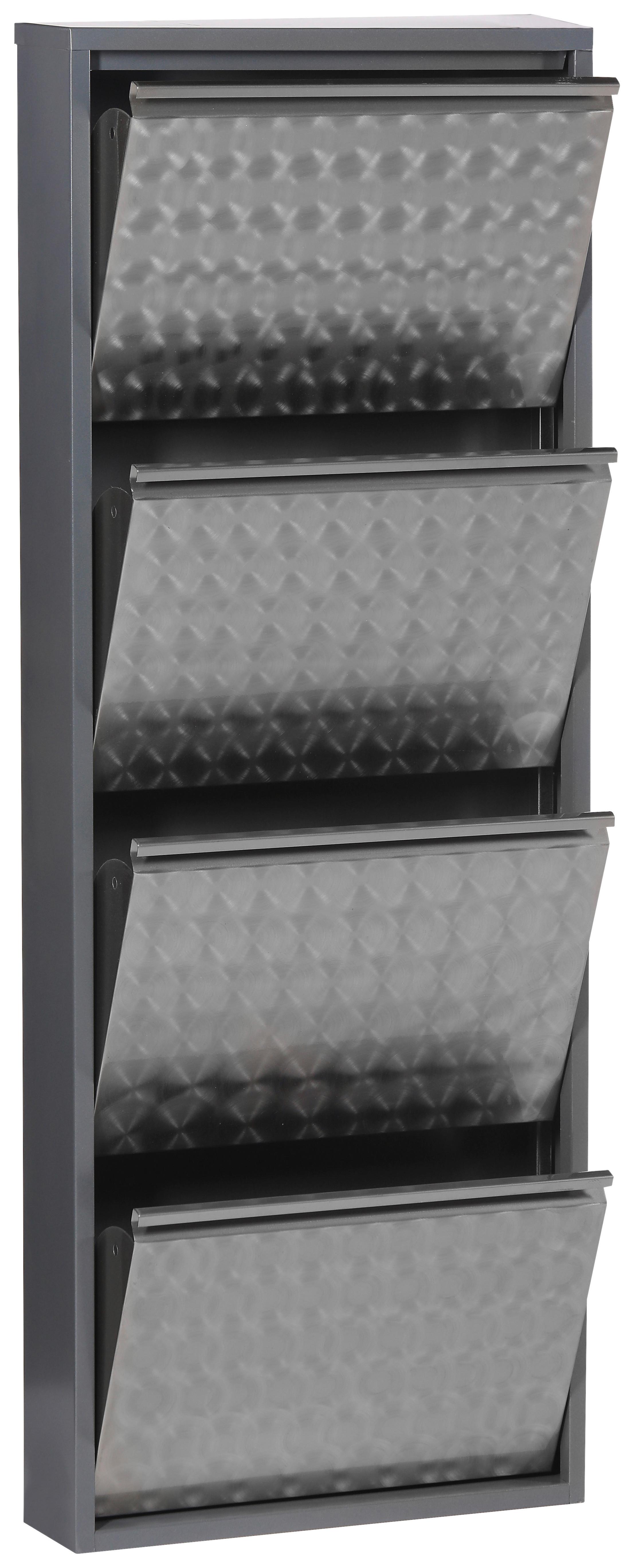 Schuhschrank Mac Grau Metall 4 Klappen B: 50 cm