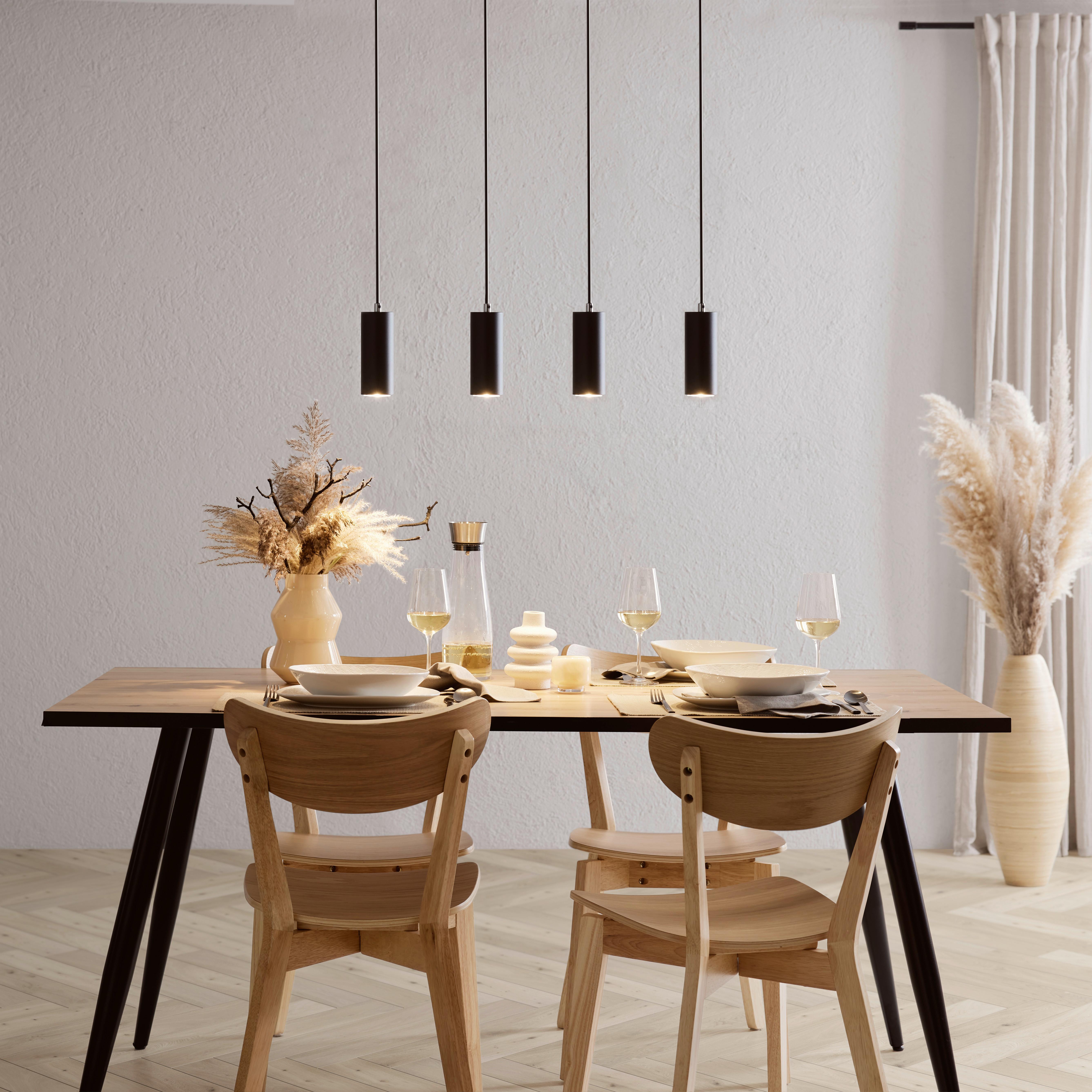 Závesné svietidlo Witmo,V: 120cm, čierna - čierna, Modern, kov (65/6/120cm) - Modern Living