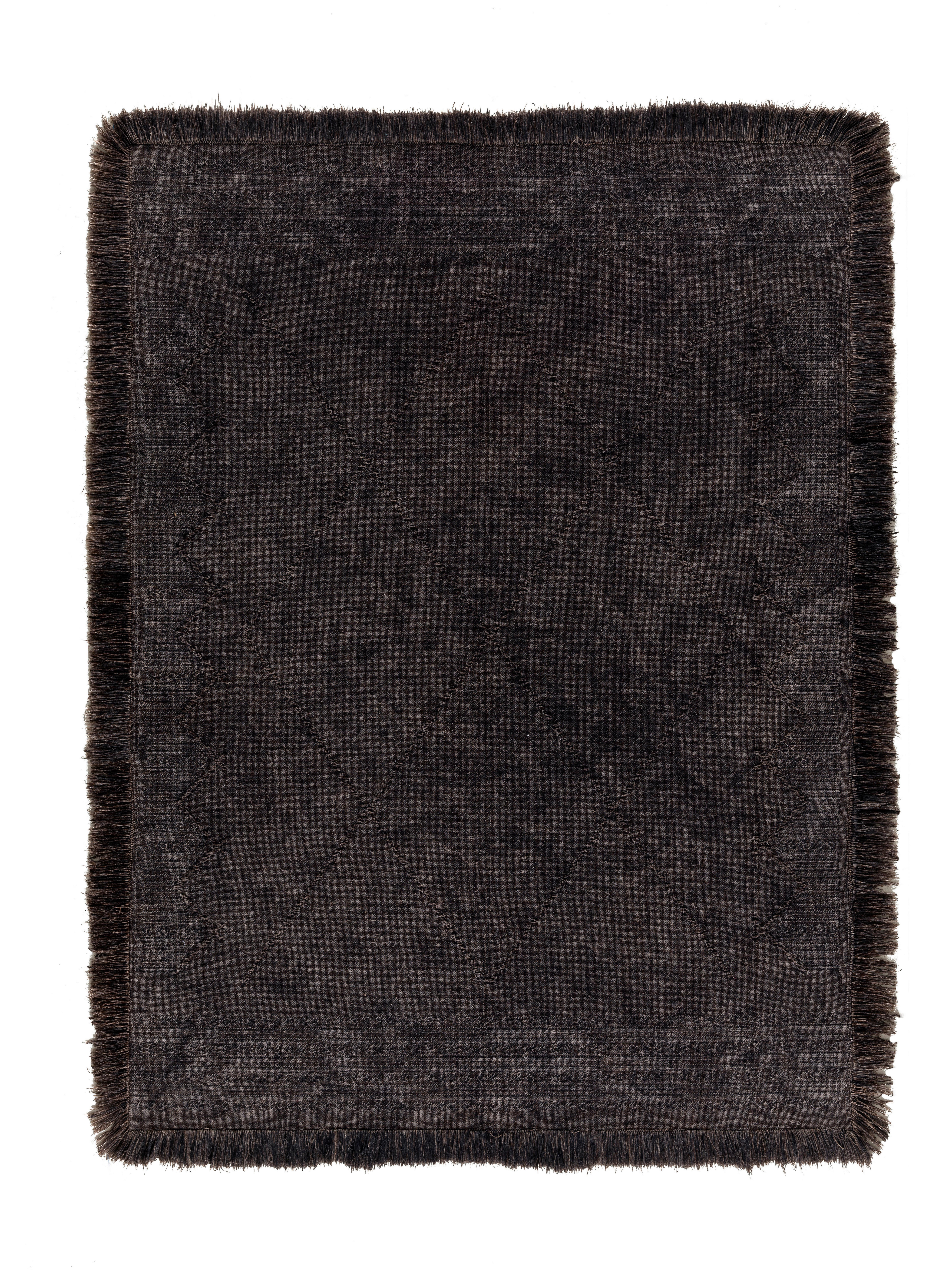 Ručne Tkaný Koberec Monaco 3, 160/230cm, Antracit - antracitová, textil (160/230cm) - Modern Living