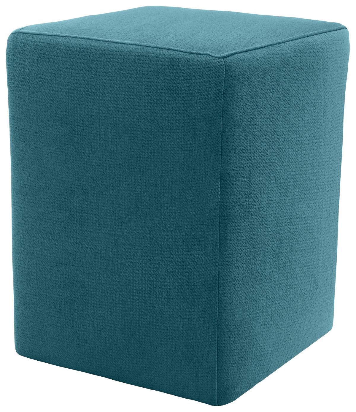 Hocker Looks Xx - Silberfarben/Petrol, Design, Textil (38/47/38cm) - LOOKS by W.Joop