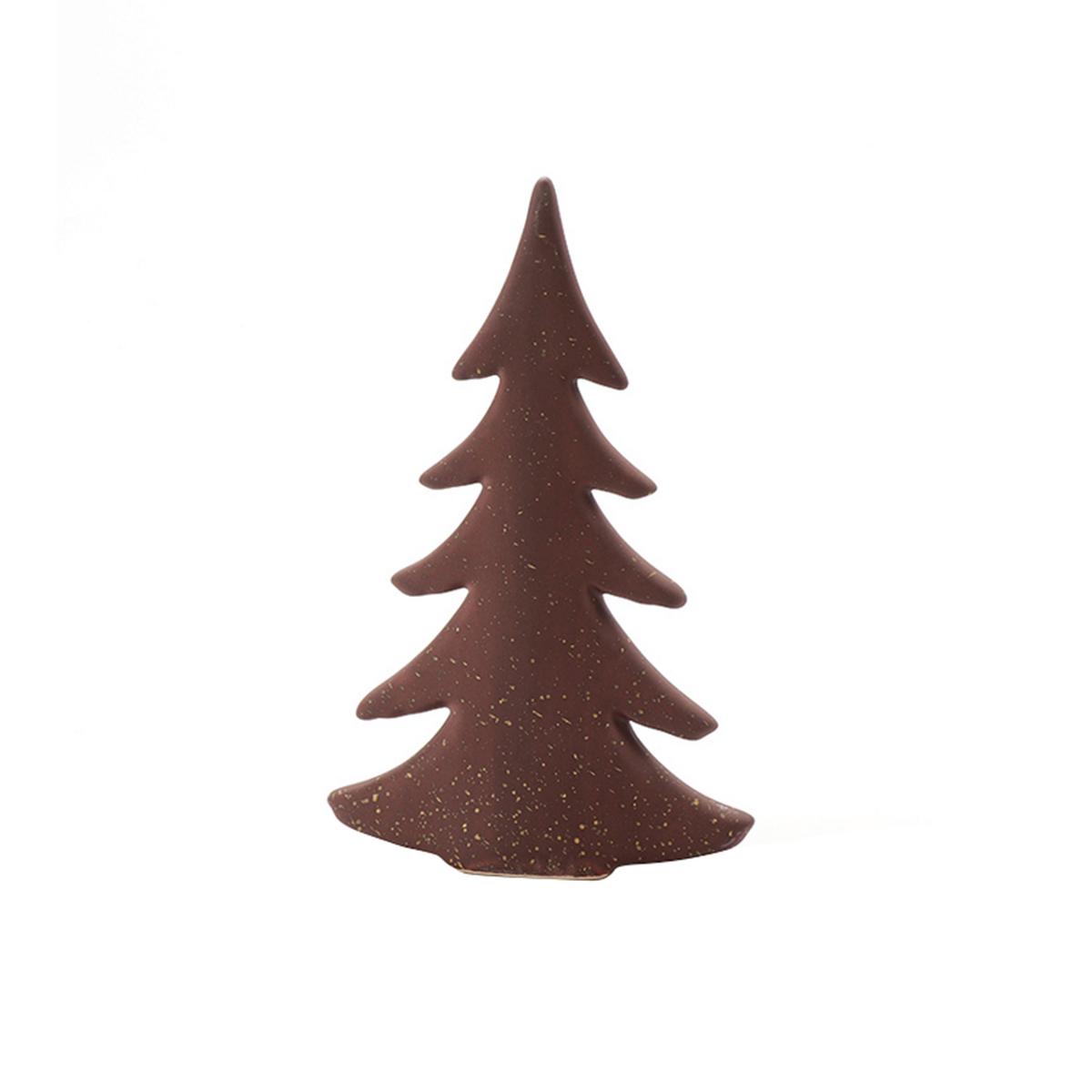 Dekoweihnachtsbaum Keramik Zum Stellen - Braun, KONVENTIONELL, Keramik (19,9/6/31,1cm) - Ondega