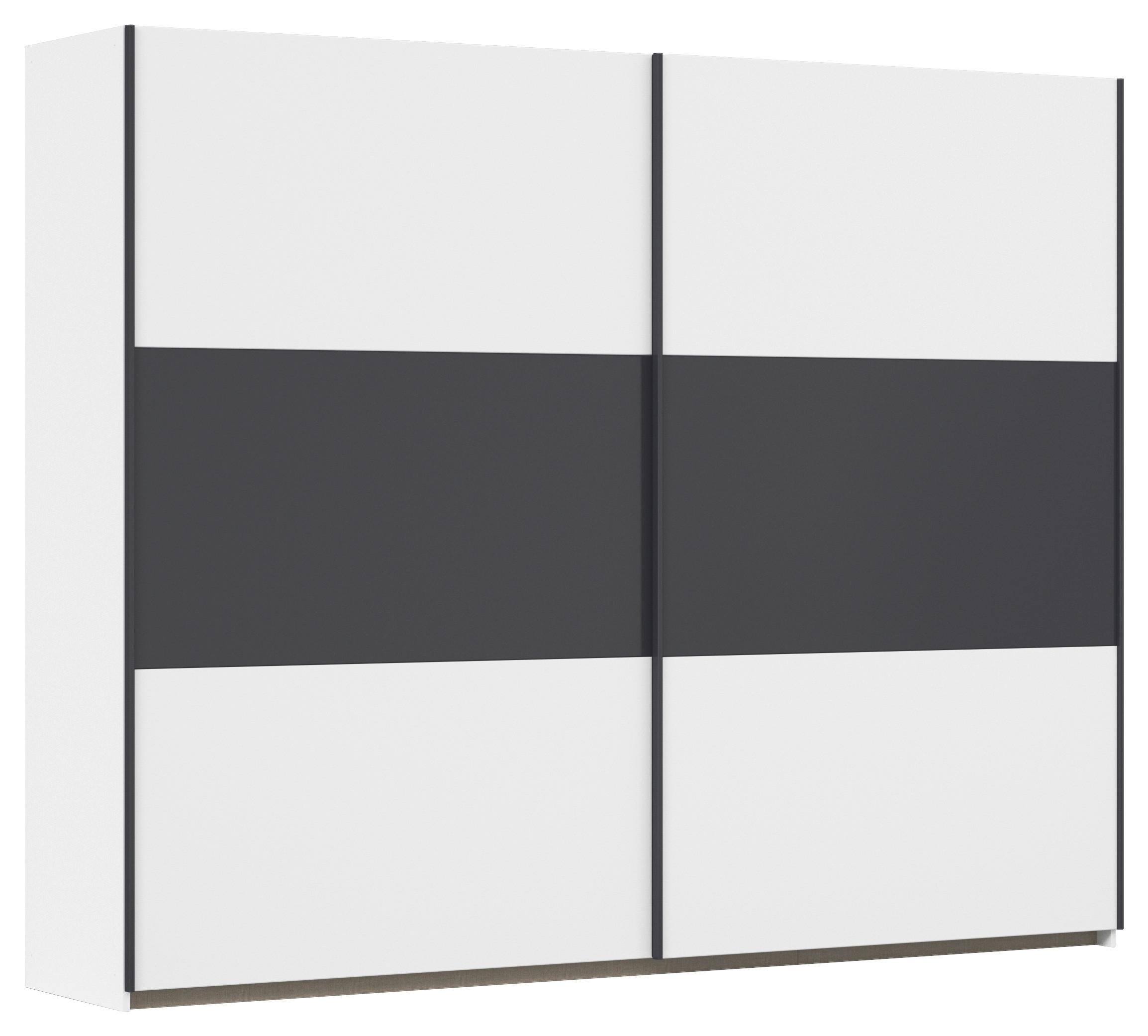 Schwebetürenschrank Neo Grau Weiß B: 261 cm