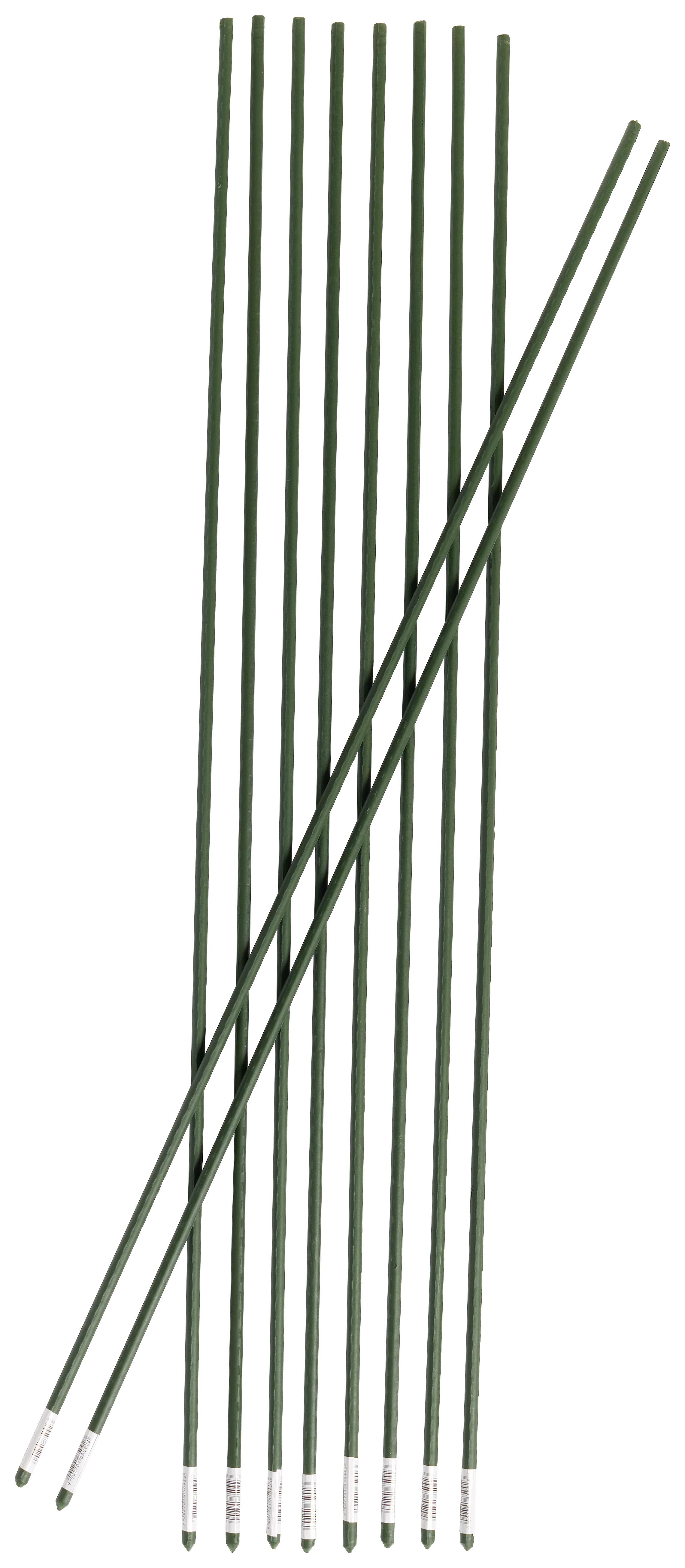 Pflanzenstab Stahl H: 120 cm Kunststoffummantelt, Grün - Grün, Basics, Kunststoff/Metall (0,90/120cm)