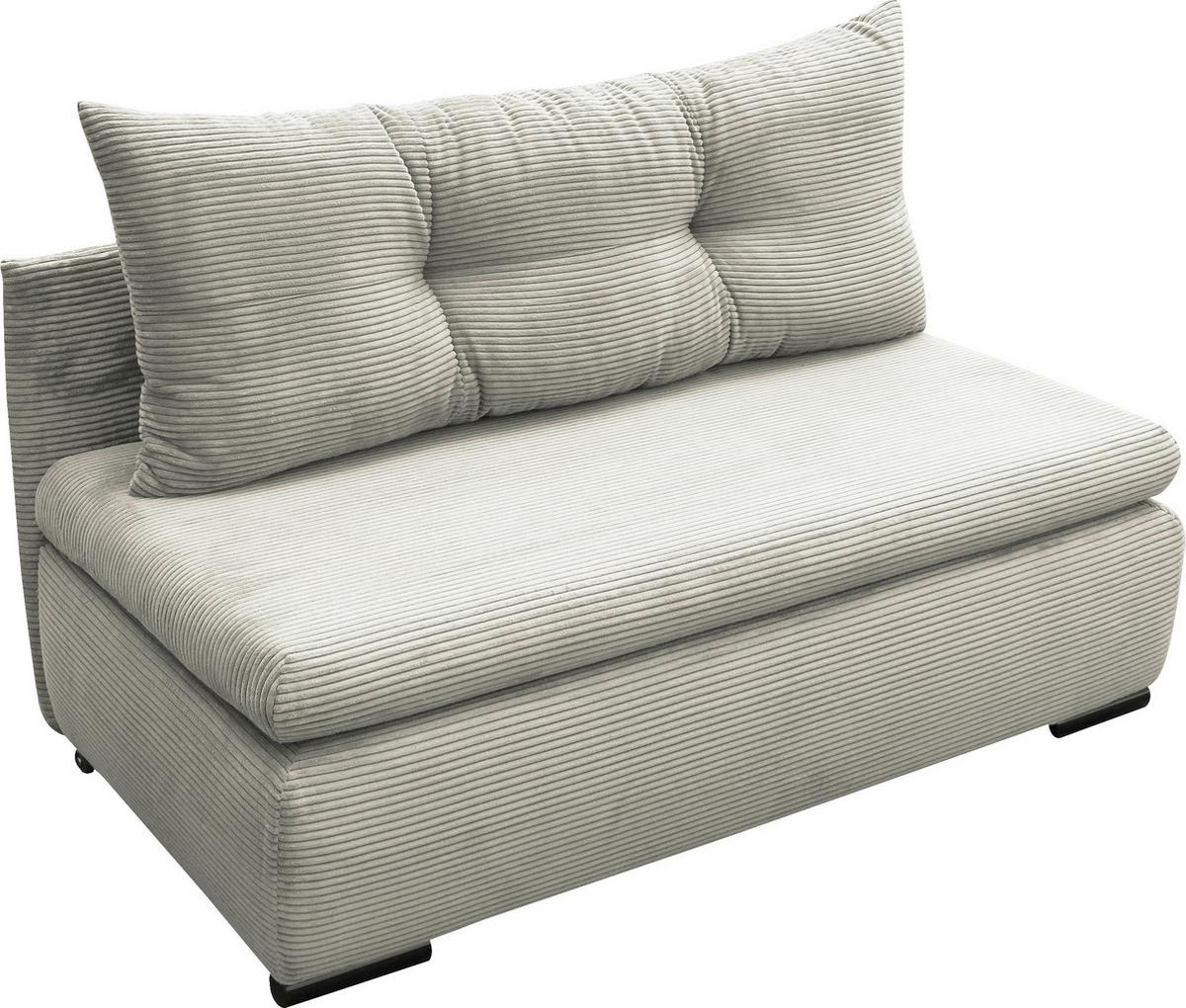 2-sitzer-sofa Yellow Mit Schlaffunktion Weiß Cord - Schwarz/Weiß, Design, Textil (154/93/85cm) - MID.YOU