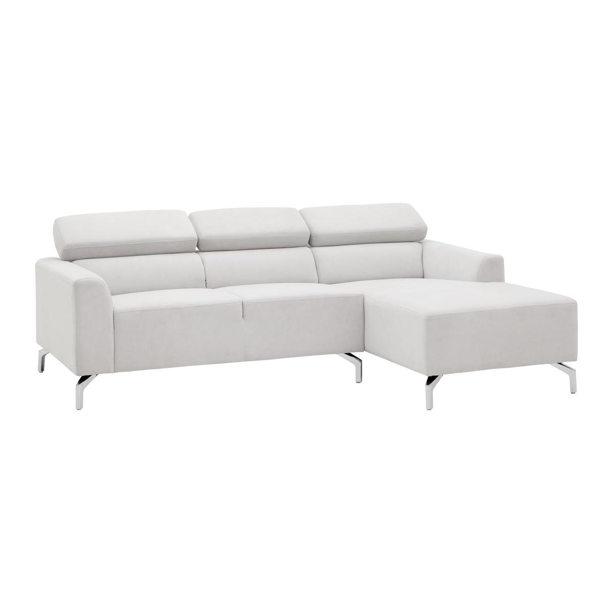 Rohová sedačka FILOU, béžová - světle šedá, Moderní, dřevo/textil (211/82/146cm) - Bessagi Home
