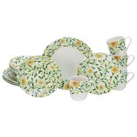 Kombiservice Amarilla 16--Teilig., Grün, Weiß - Weiß/Grün, Basics, Keramik - Creatable