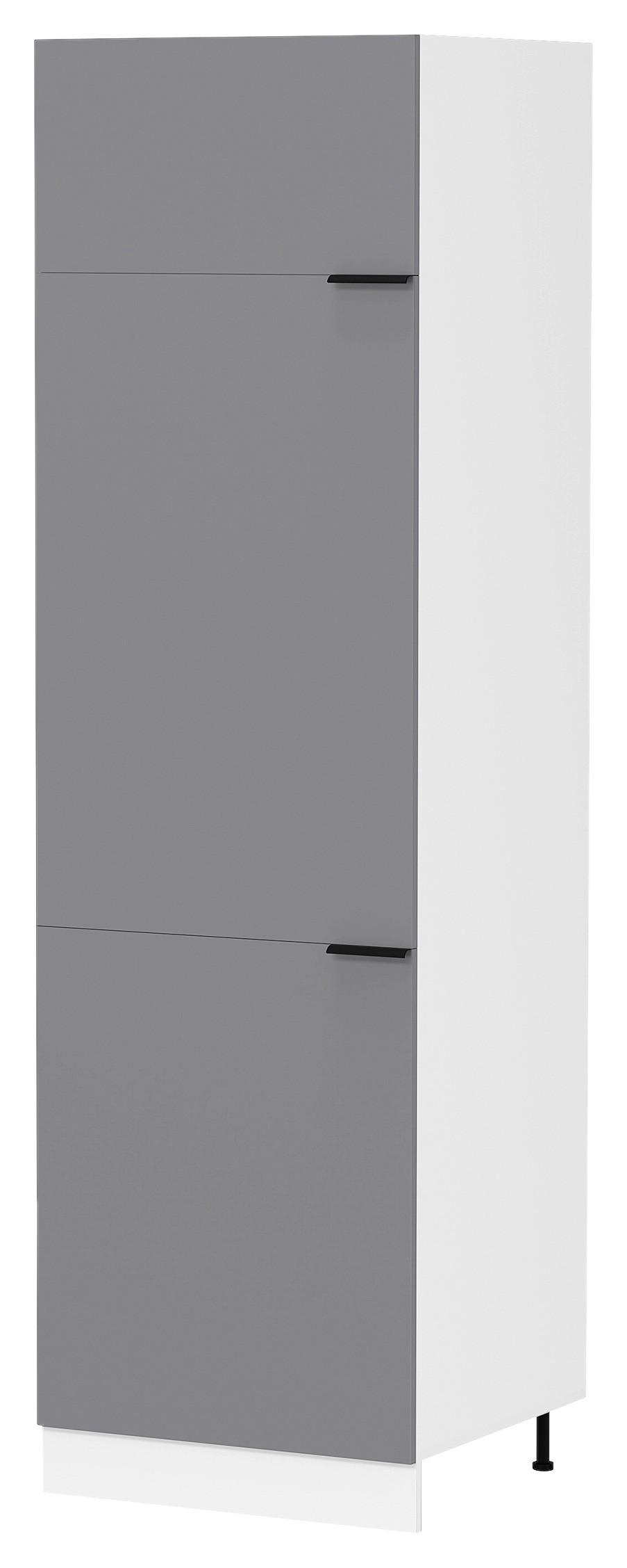 Geschirrschrank Fasola - Anthrazit/Weiß, Trend, Holzwerkstoff/Kunststoff (60/207/57cm) - MID.YOU