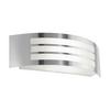 Außenwandleuchte 75423 Leiros Weiss - Edelstahlfarben/Weiß, Basics, Kunststoff/Metall (31cm) - Eglo
