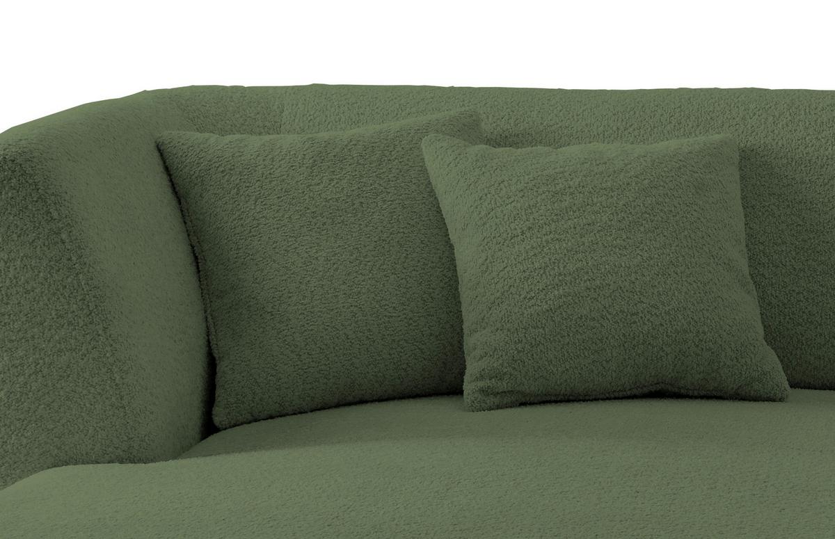 Ecksofa Colori Dunkelgrün S: 160/264 cm - Dunkelgrün/Schwarz, MODERN, Holz/Textil (160/264cm) - MID.YOU