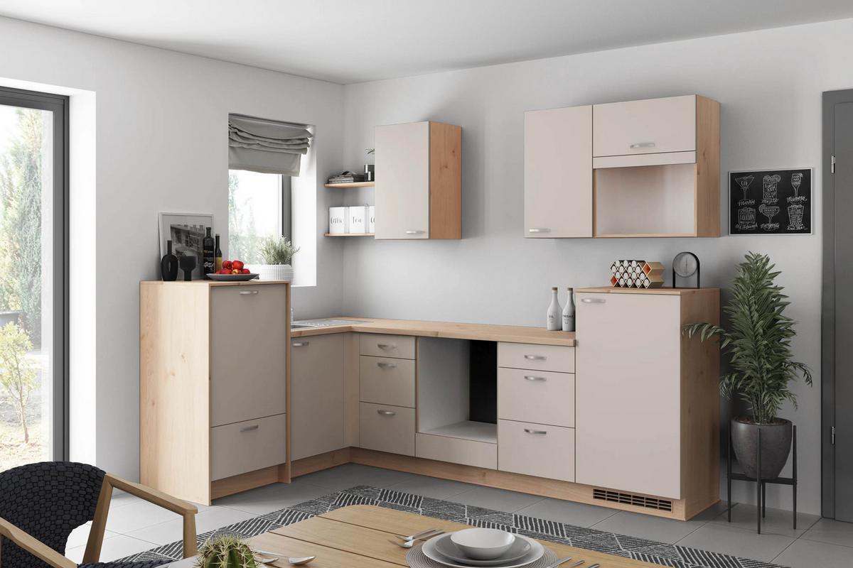 Eckküche Win - Wildeiche/Creme, MODERN, Holzwerkstoff (280/178cm) - Express