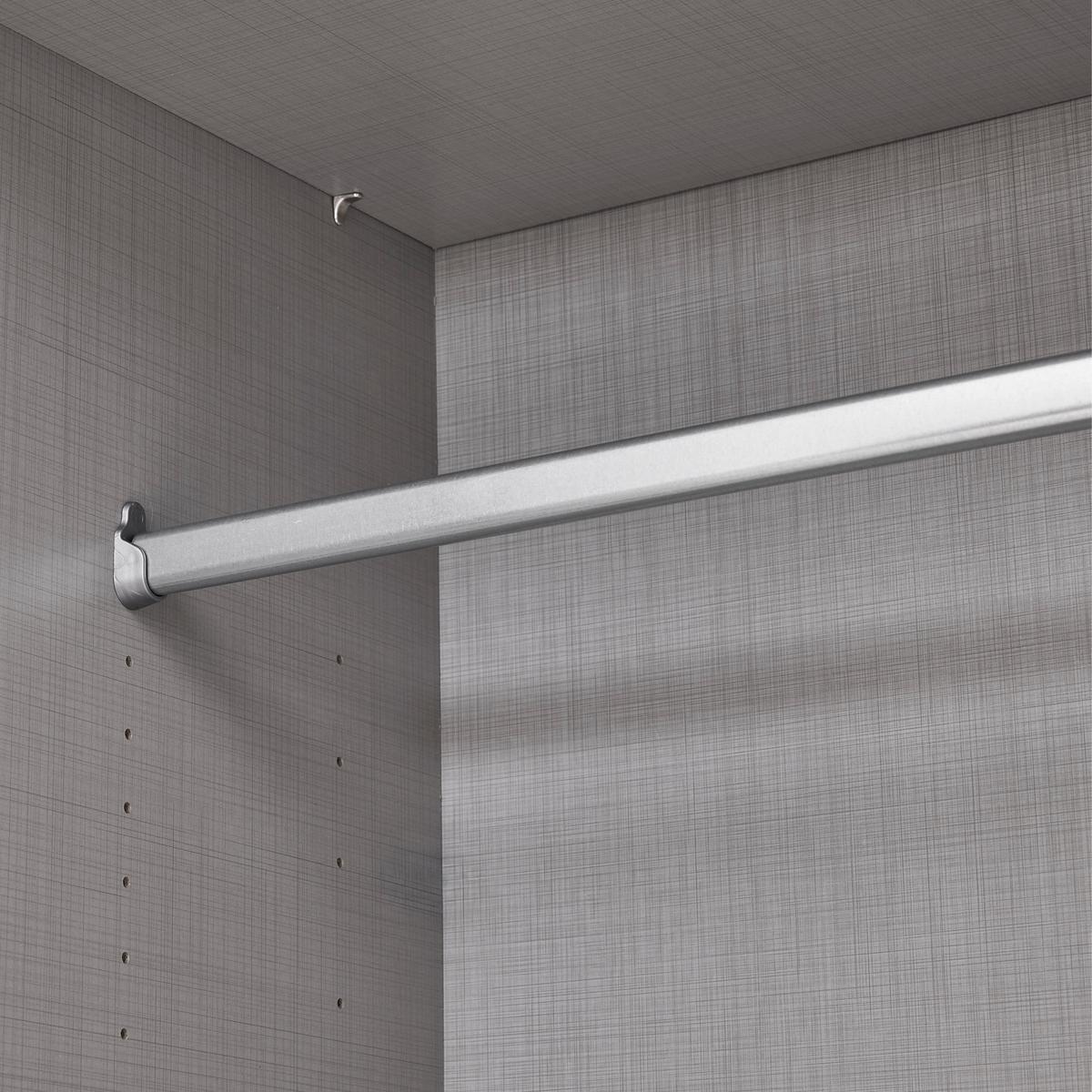 Šatní skříň NEW YORK - šedá/černá, Konvenční, kov/kompozitní dřevo (120/236/120cm)