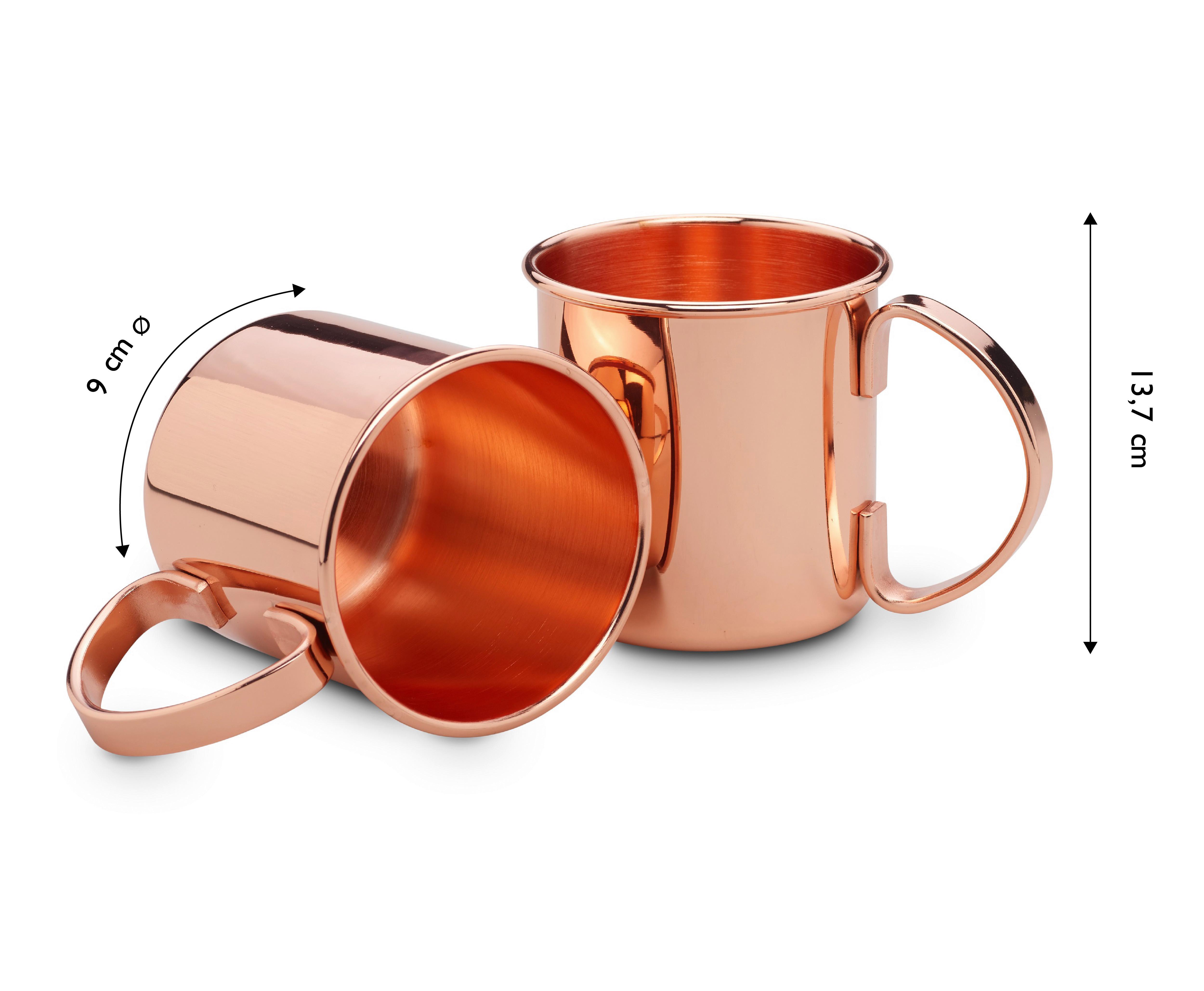 Becherset Echtwerk Kupferbecher-Set - Kupferfarben, Design, Metall (9/13,7cm) - Echtwerk