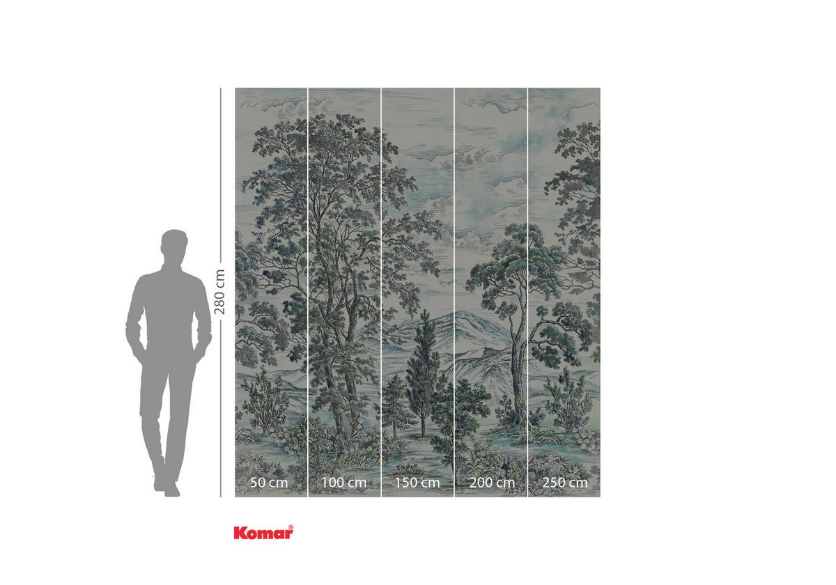 Fototapete Highland Trees - Multicolor, Trend, Papier (200/280cm) - Komar
