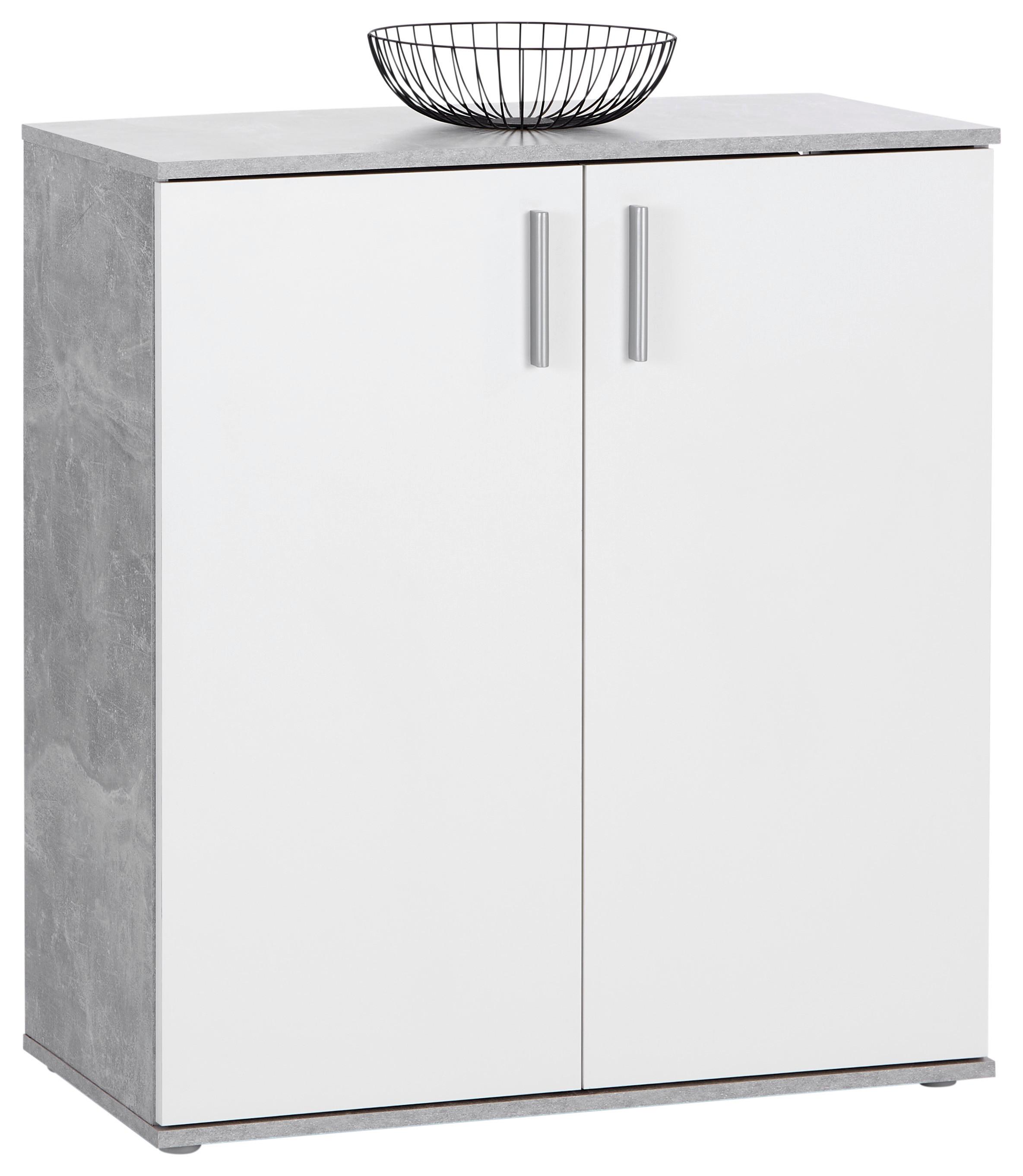 Kommode 88,2 Cm Ina 01 Weiß - Hellgrau/Weiß, MODERN, Holzwerkstoff (88,2/94,8/38,3cm)