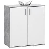 Kommode 88,2 cm Ina 01 Weiß - Hellgrau/Weiß, MODERN, Holzwerkstoff (88,2/94,8/38,3cm)