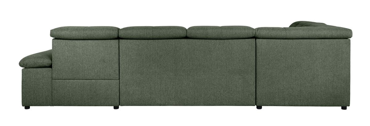 Wohnlandssschaft Grün U: 215x328x173 cm - Grau/Grün, Design, Textil (215/328/173cm) - MID.YOU