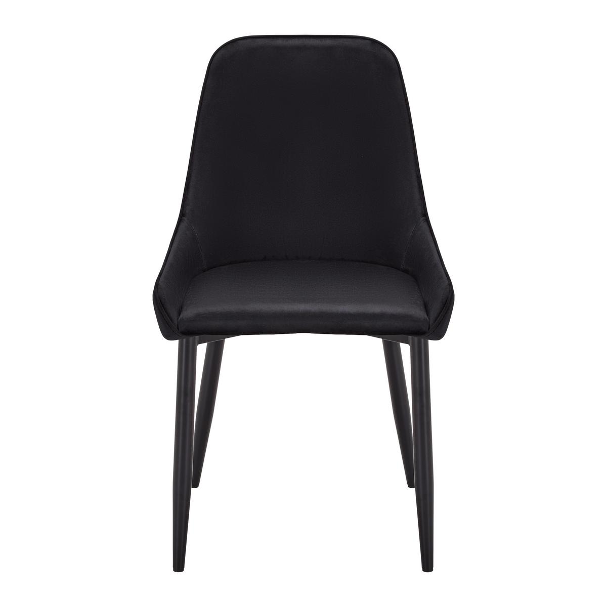 Židle Enna - černá, Moderní, kov/dřevo (48/85/58cm) - Modern Living