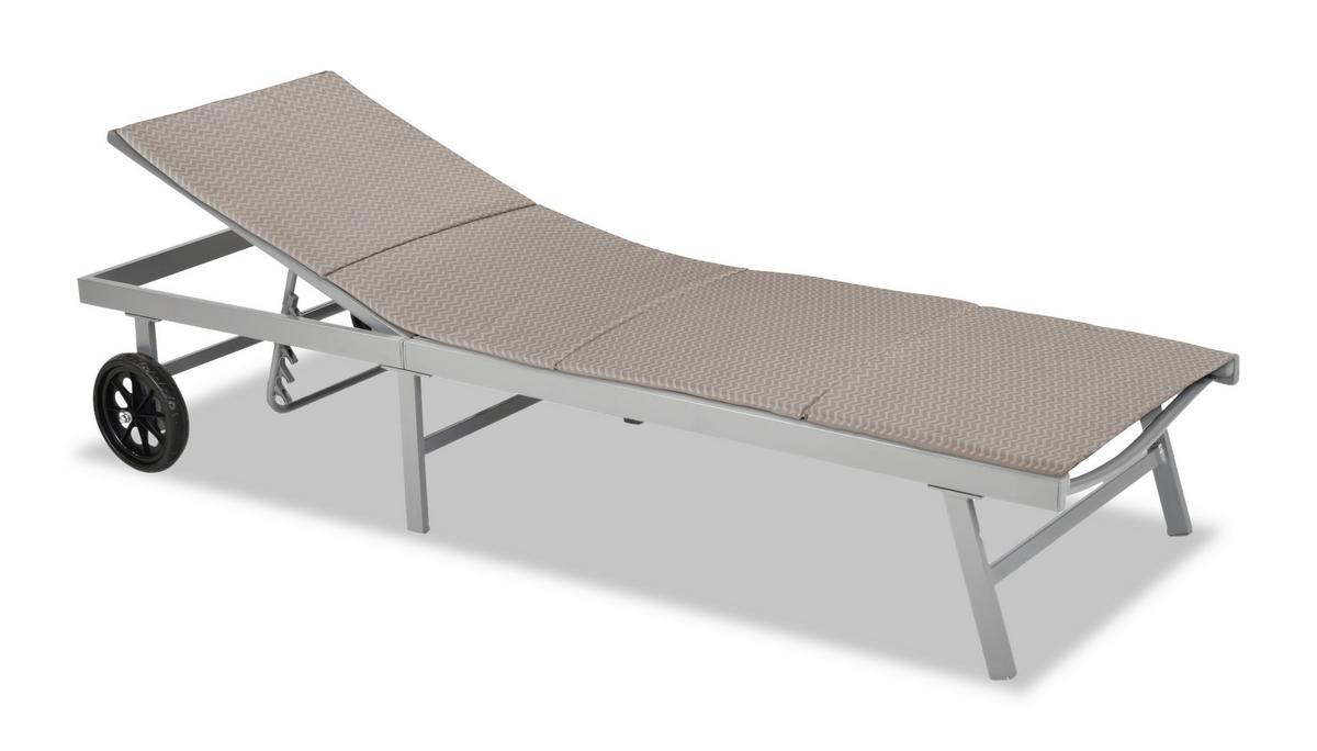 Napozóágypárna Meila Kb. 50/160cm - szürke, Modern, textil - Luca Bessoni